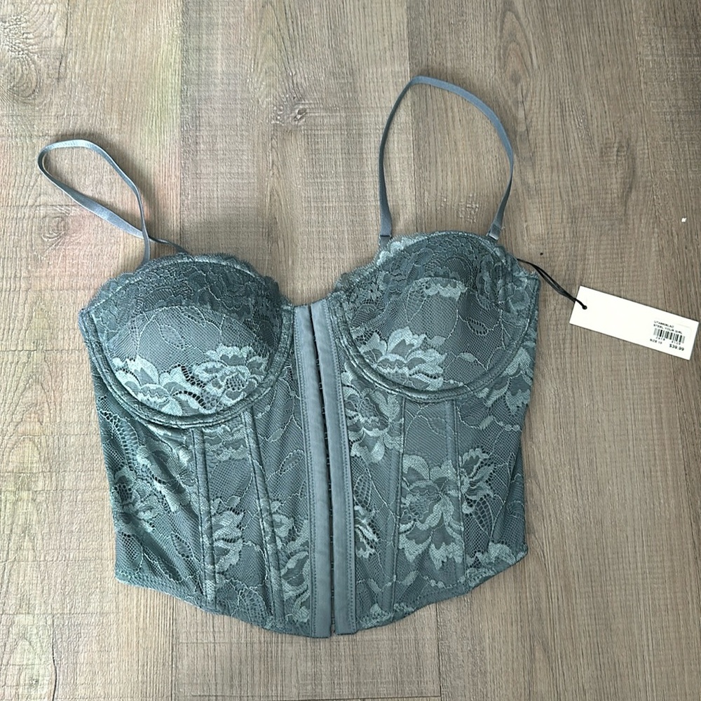 Glassons Steel Blue Bustier SIZE 10 NWT